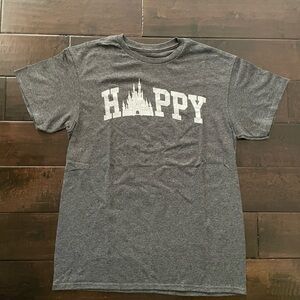 Disney Dark Gray “Happy” Castle T-Shirt